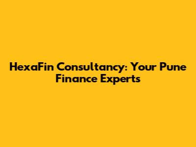 HexaFin Consultancy: Your Pune Finance Experts